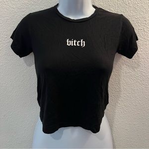 black baby tee